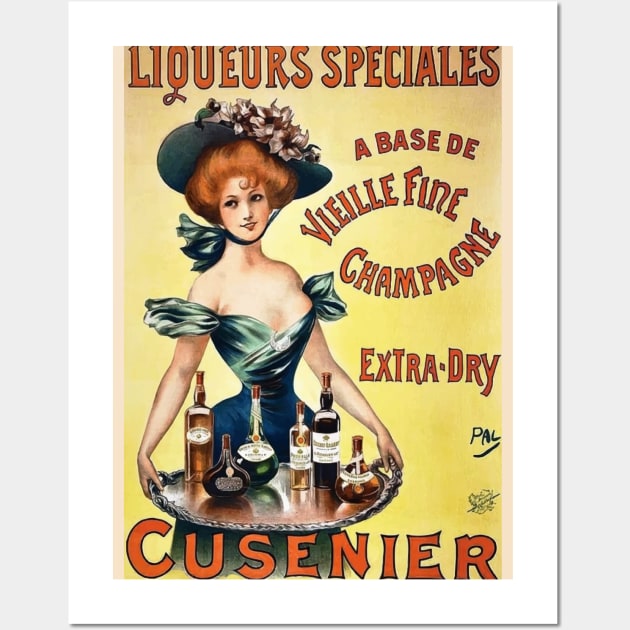 Vintage Provocative Liqueur Waitress Wall Art by xposedbydesign